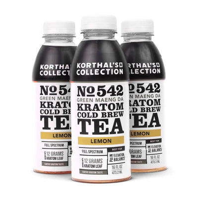 Korthal's Collection No. 542 Kratom Cold Brew Tea Green Maeng Da, 3 Pack