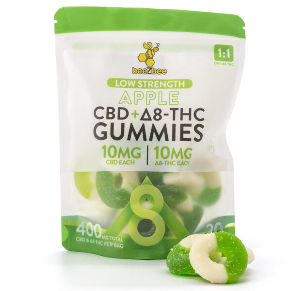 CBD+Delta-8 THC Gummies, Low Strength