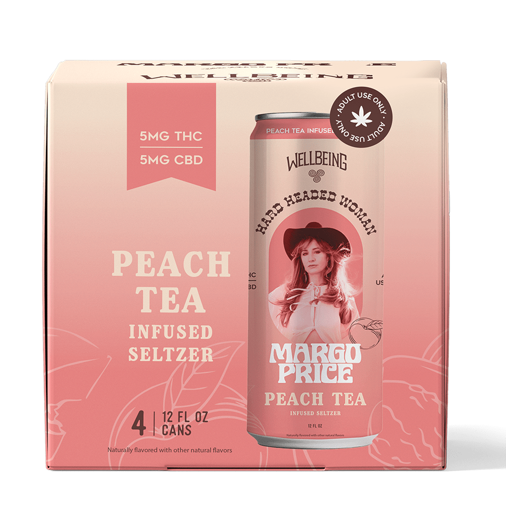 Margo Price Seltzer  5mg THC/5mg CBD - 4 pack - Shop CBD Kratom