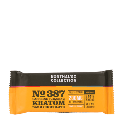 No 387 Caffeine + Ginseng Kratom Chocolate Bar - Shop CBD Kratom
