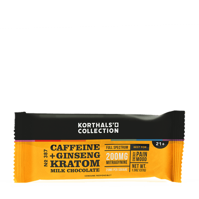 No 387 Caffeine + Ginseng Kratom Chocolate Bar - Shop CBD Kratom
