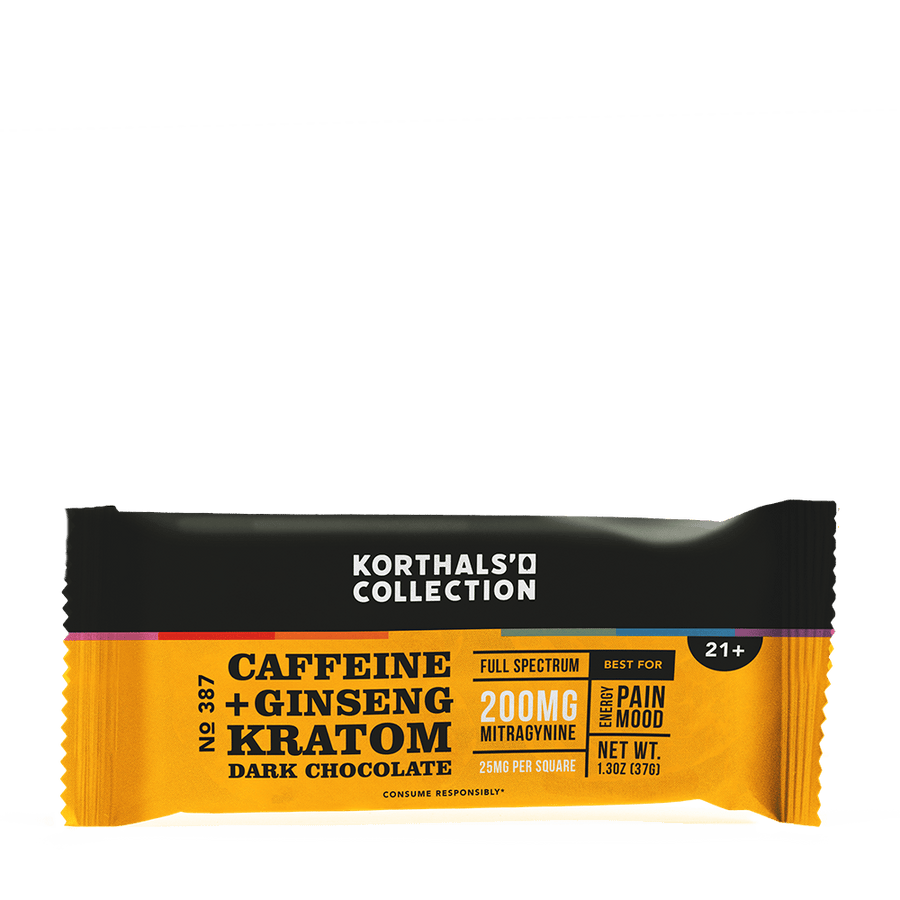 No 387 Caffeine + Ginseng Kratom Chocolate Bar