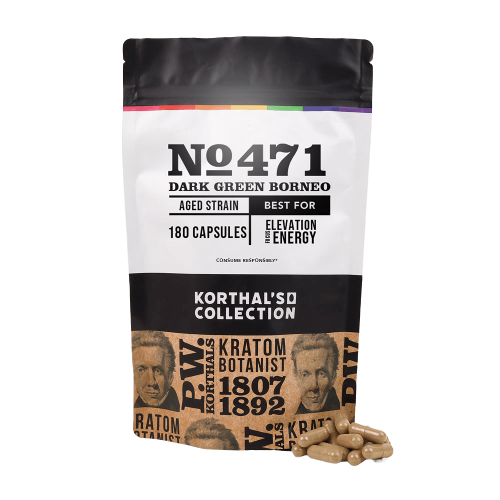 No 471 Dark Green Borneo Kratom Capsules - Shop CBD Kratom