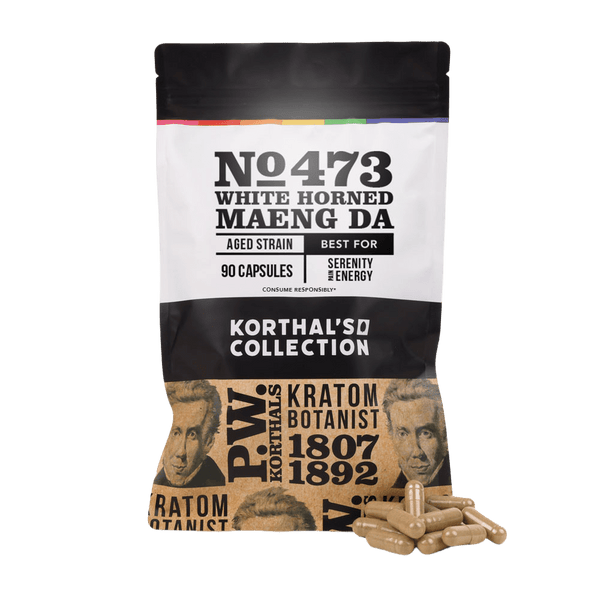 No 473 White Horned Maeng Da Kratom Capsules
