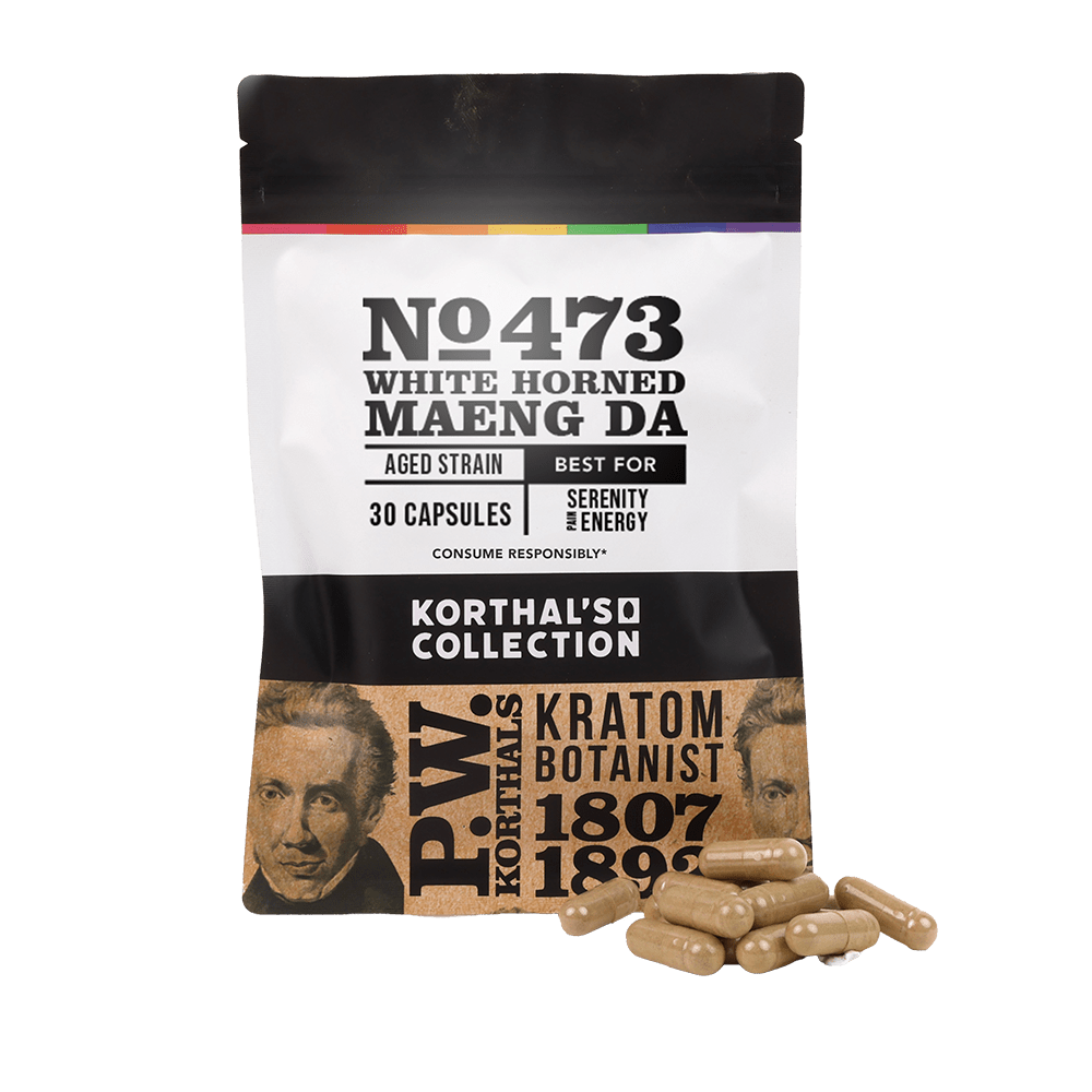 No 473 White Horned Maeng Da Kratom Capsules - Shop CBD Kratom