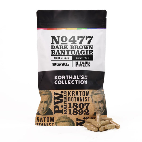 No 477 Dark Brown Bantuagie Kratom Capsules