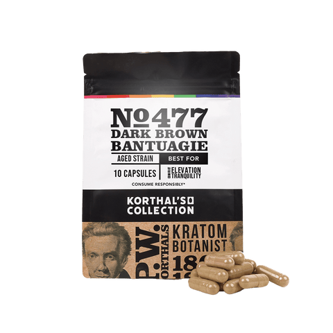 No 477 Dark Brown Bantuagie Kratom Capsules - Shop CBD Kratom