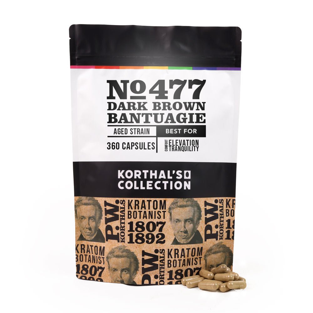 No 477 Dark Brown Bantuagie Kratom Capsules - Shop CBD Kratom