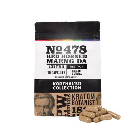 No 478 Red Horned Maeng Da Kratom Capsules