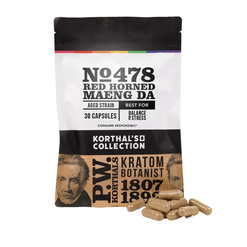No 478 Red Horned Maeng Da Kratom Capsules - Shop CBD Kratom