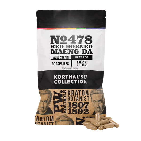 No 478 Red Horned Maeng Da Kratom Capsules
