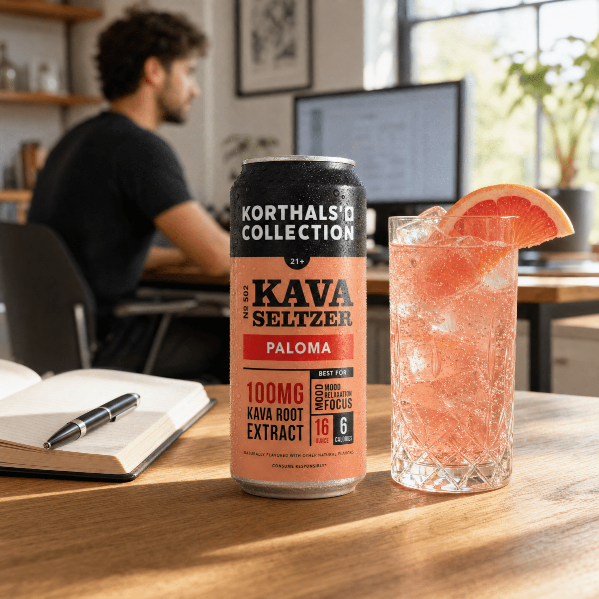 No 502 Kava Seltzer Paloma 16oz - 4 pack - Shop CBD Kratom