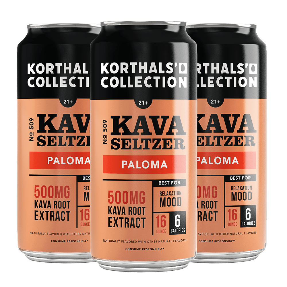 No 509 Kava Seltzer, Paloma, 500mg, 16oz, 4 pack - Shop CBD Kratom