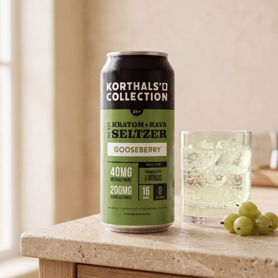 No. 520 Kratom Kava Seltzer - Gooseberry (Limited Edition), 4 Pack product photo 2