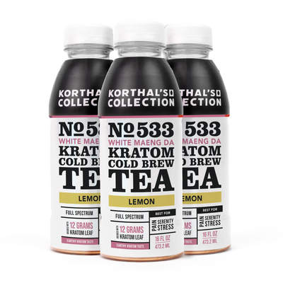 Korthal's Collection No. 533 Kratom Cold Brew Tea White Maeng Da, 3 Pack