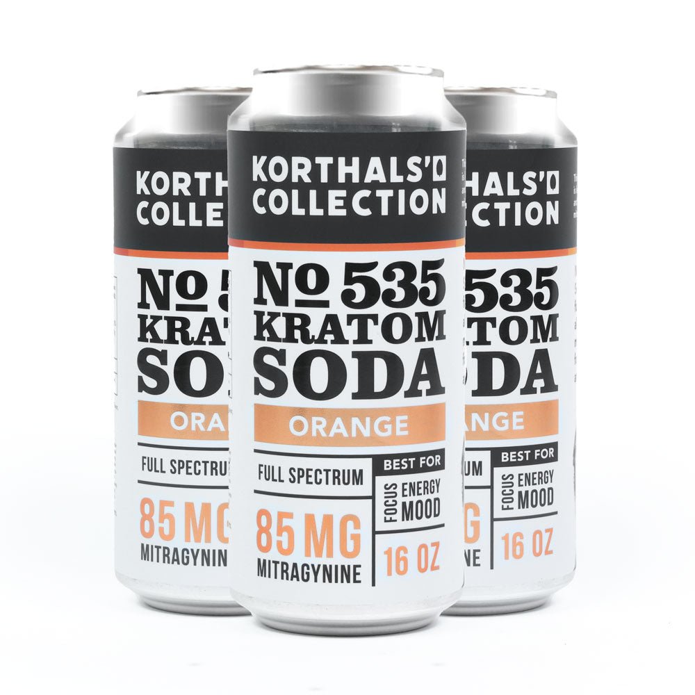 No. 535 Kratom Soda - Orange, 4 Pack - Shop CBD Kratom