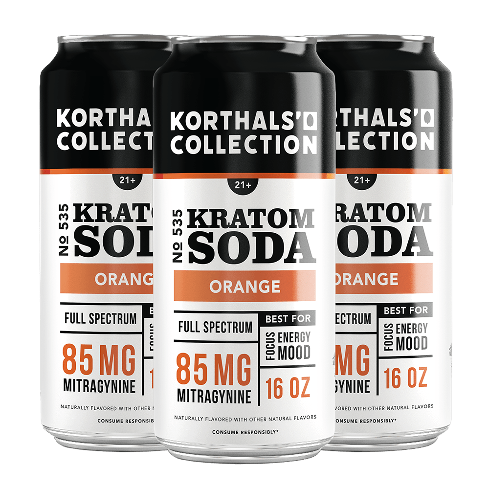 No. 535 Kratom Soda - Orange, 4 Pack - Shop CBD Kratom