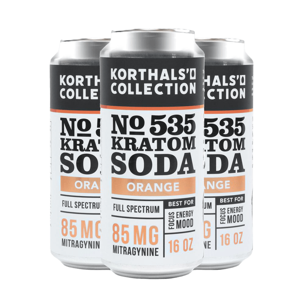 No. 535 Kratom Soda - Orange, 4 Pack - Shop CBD Kratom