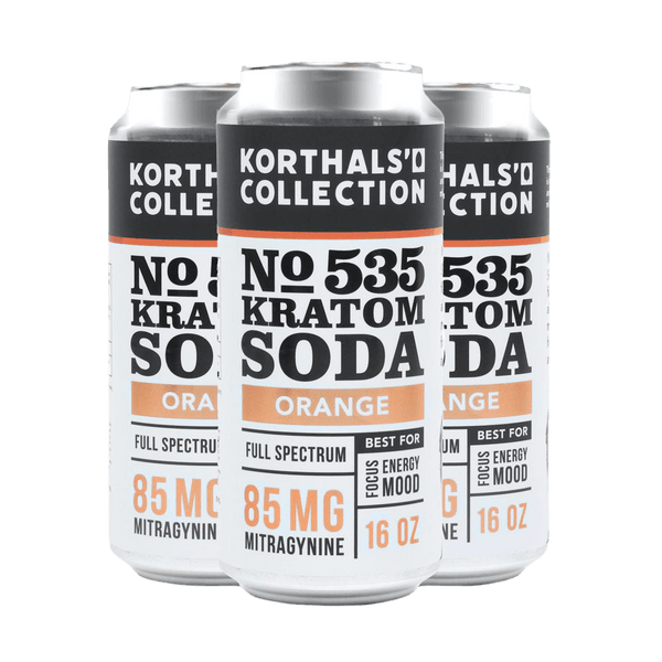 No. 535 Kratom Soda - Orange, 4 Pack