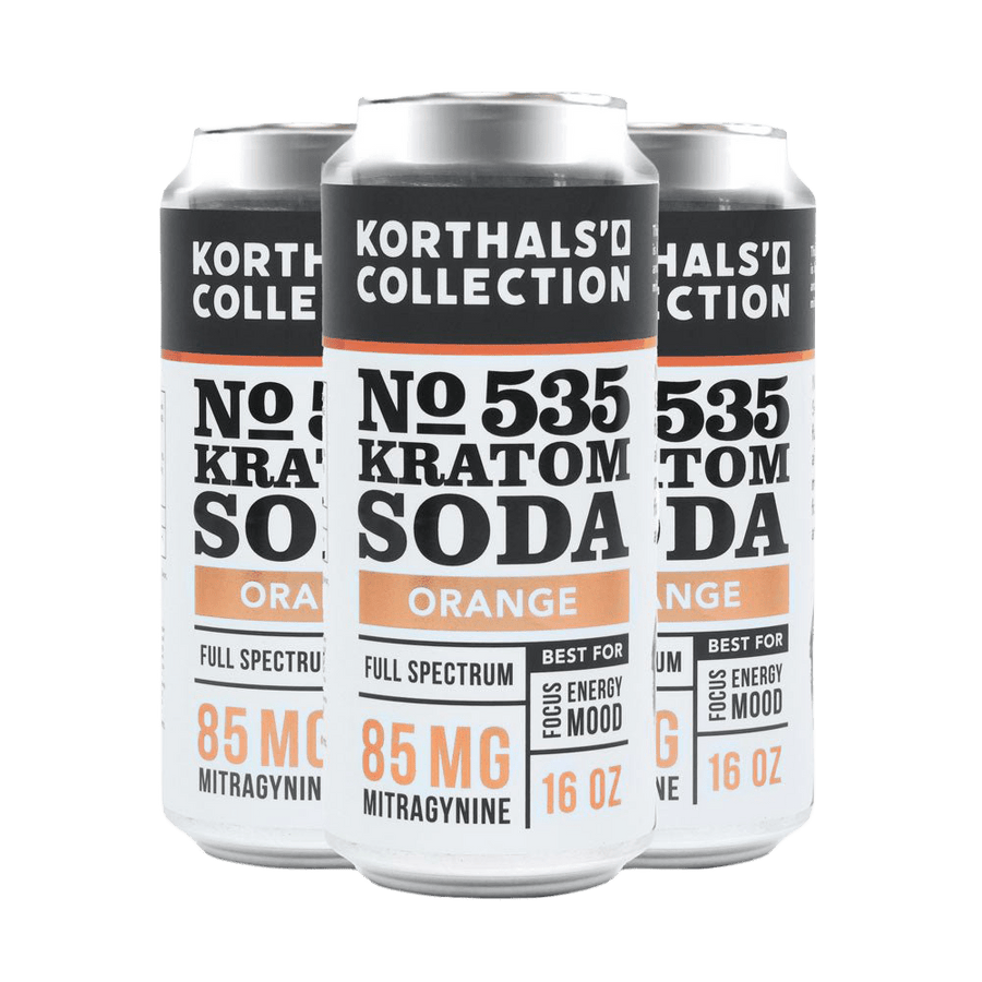 No. 535 Kratom Soda - Orange, 4 Pack