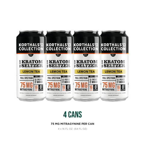 No. 539 Lemon Kratom Seltzer, 4 Pack