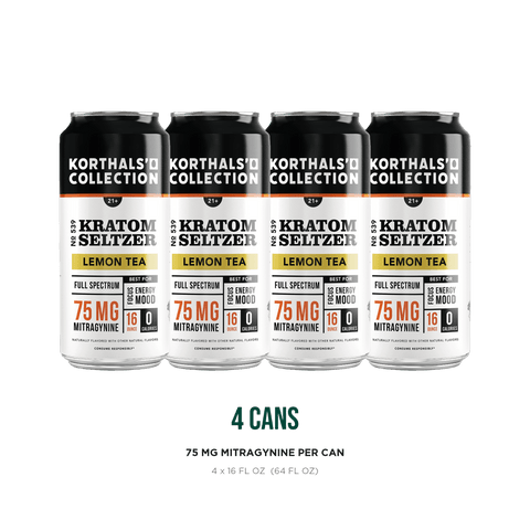No. 539 Lemon Kratom Seltzer, 4 Pack
