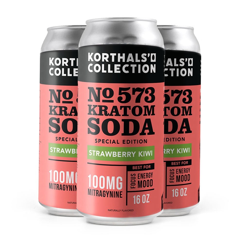 No. 573 Strawberry Kiwi Kratom Soda - Special Edition, 4 Pack - Shop CBD Kratom