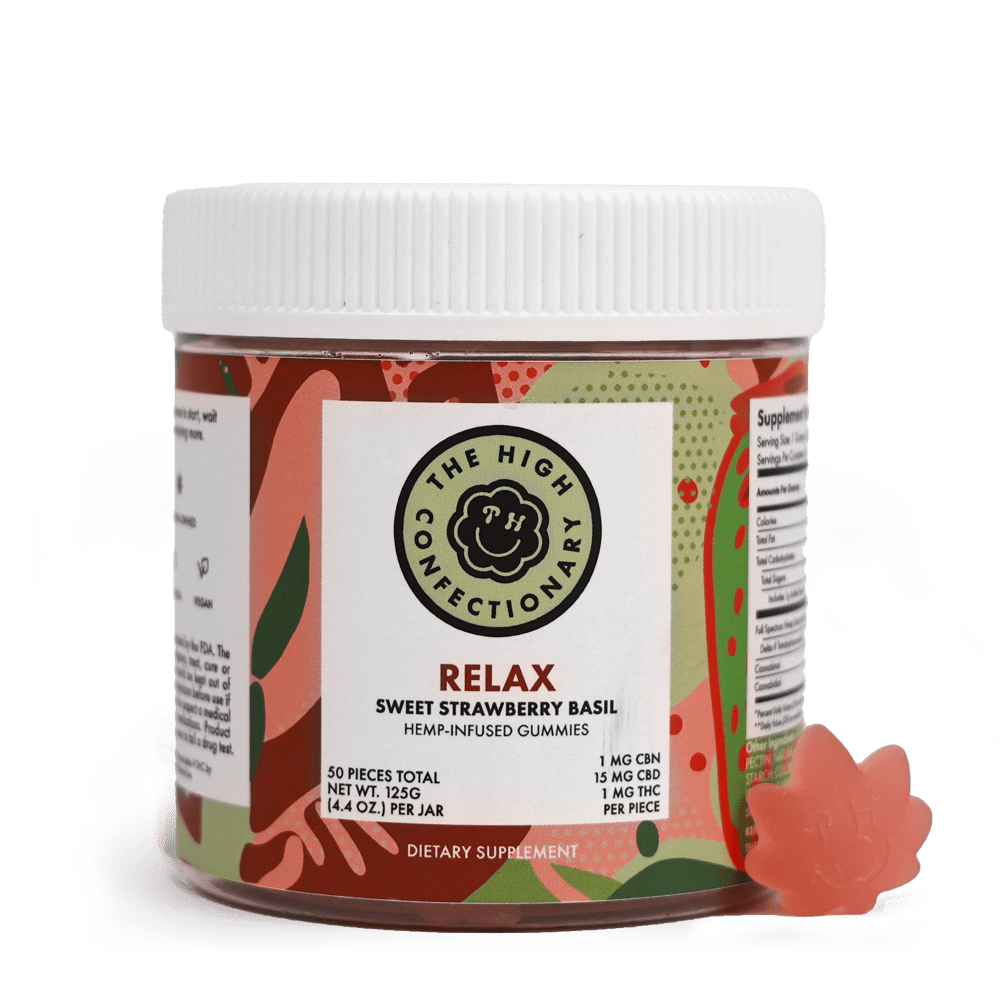 Relax Gummies, 1mg THC + 15mg CBD + 1mg CBN - Shop CBD Kratom