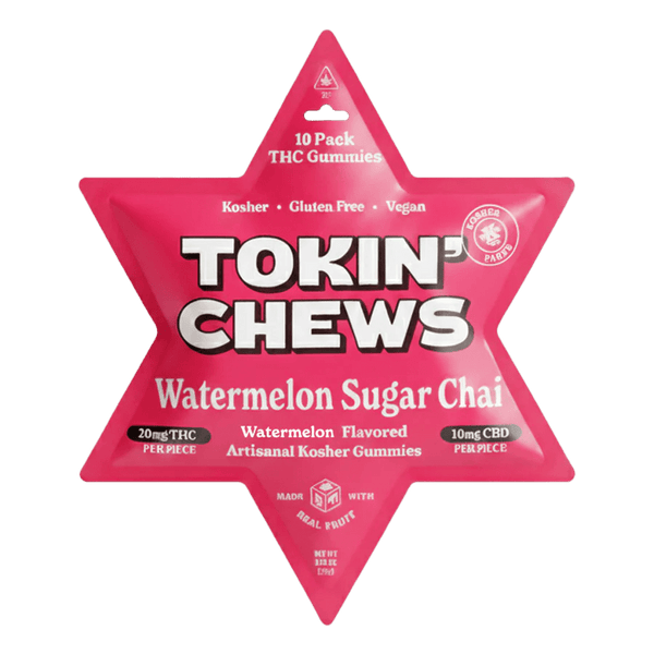 Tokin Chews Watermelon Sugar Chai THC Gummies | 20mg THC | CBD Kratom