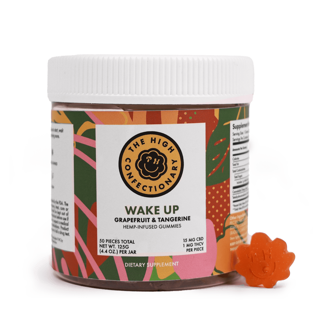 Wake Up Gummies, 15mg CBD + 1mg THCv - Shop CBD Kratom