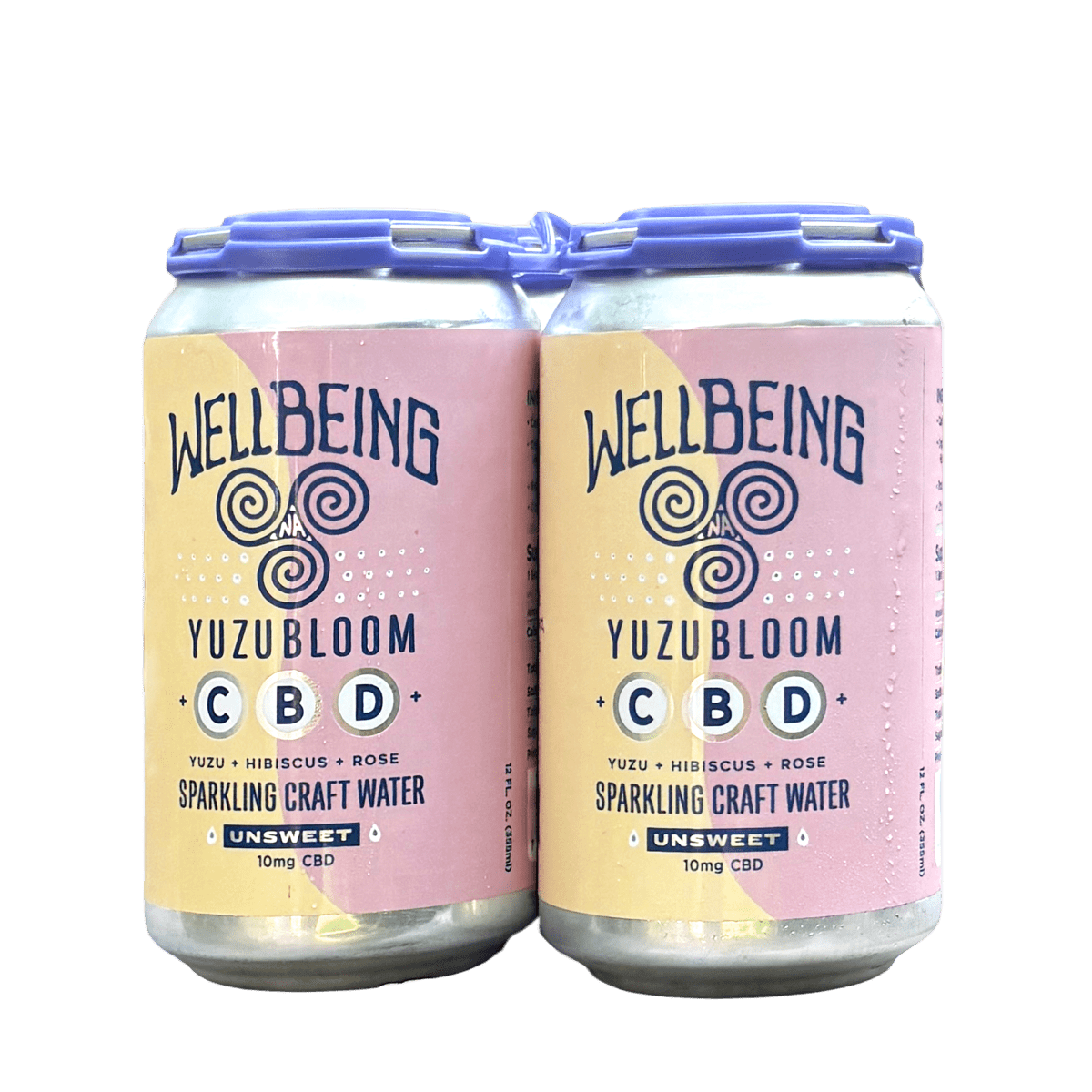 WellBeing CBD Sparkling Water - Yuzu Bloom - 4pk - Shop CBD Kratom