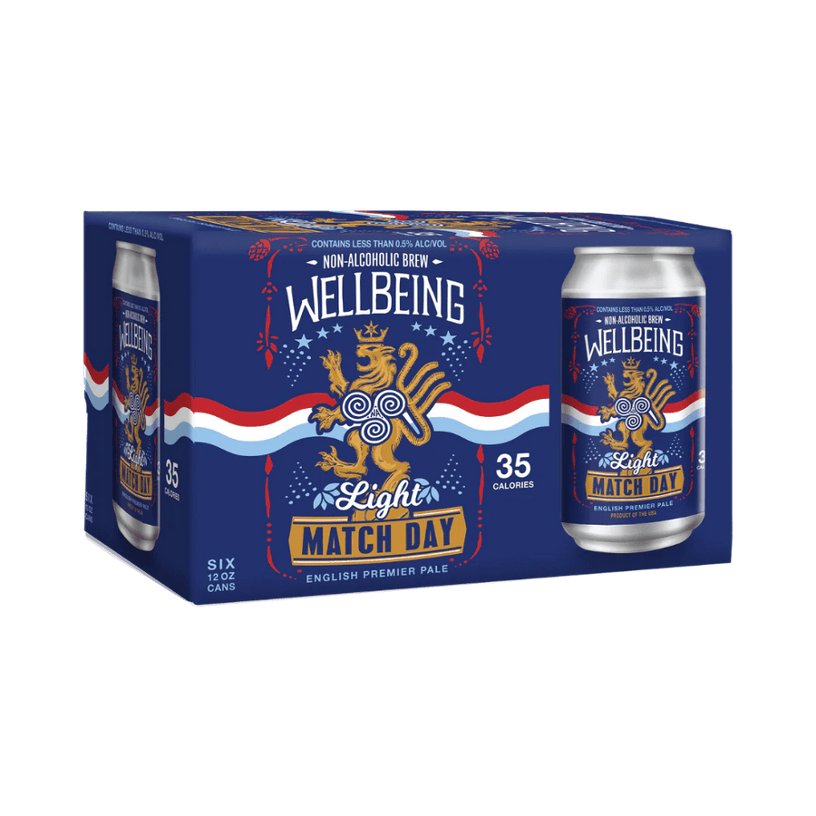 Wellbeing Match Day Light 12oz, 6 Pack