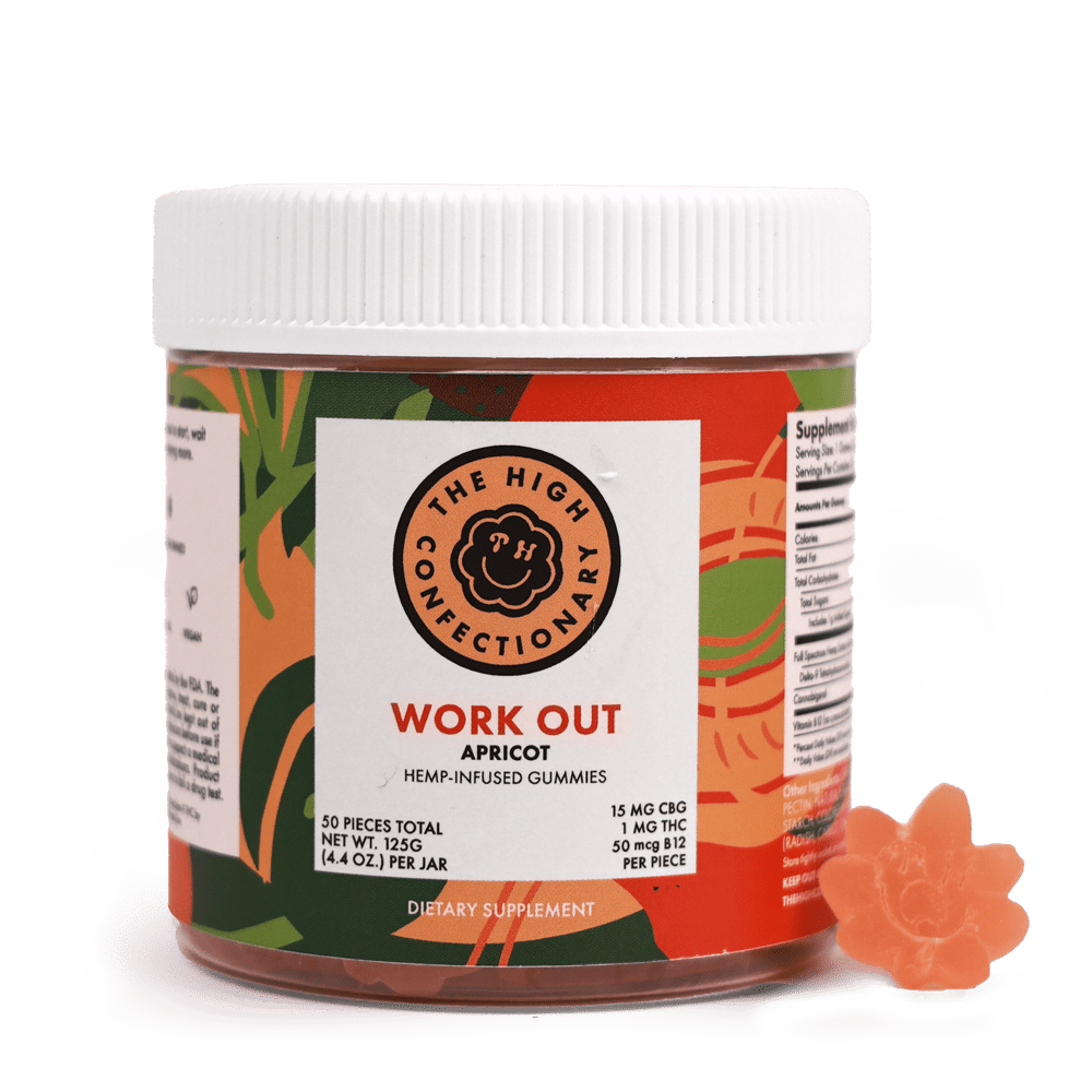 Work Out Gummies, 1mg THC + 15mg CBG - Shop CBD Kratom