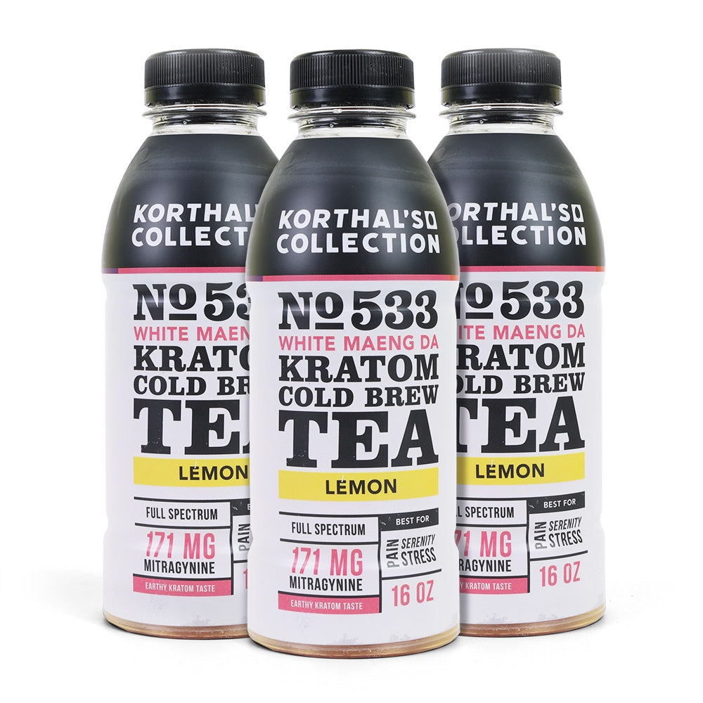 Korthal's Collection No. 533 Kratom Cold Brew Tea White Maeng Da, 3 Pack
