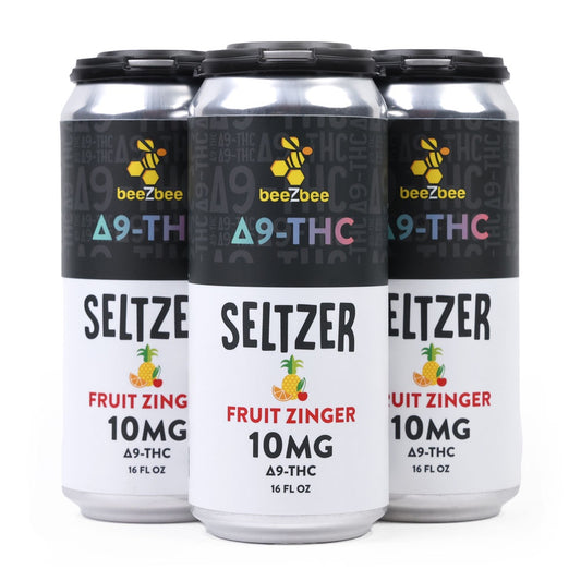 Delta-9 THC Seltzers - Fruit Zinger, 4 Pack
