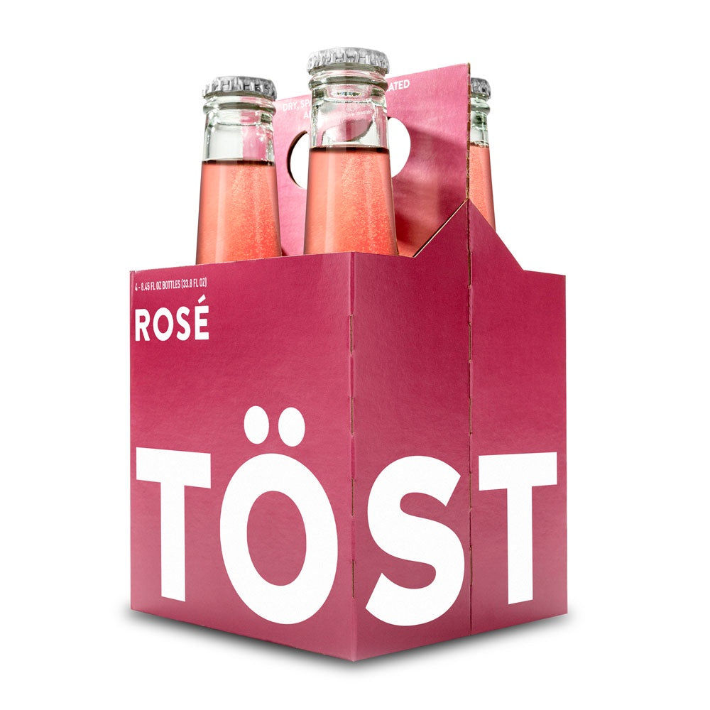 Töst Non-alcoholic Rose Singles, 4 pack
